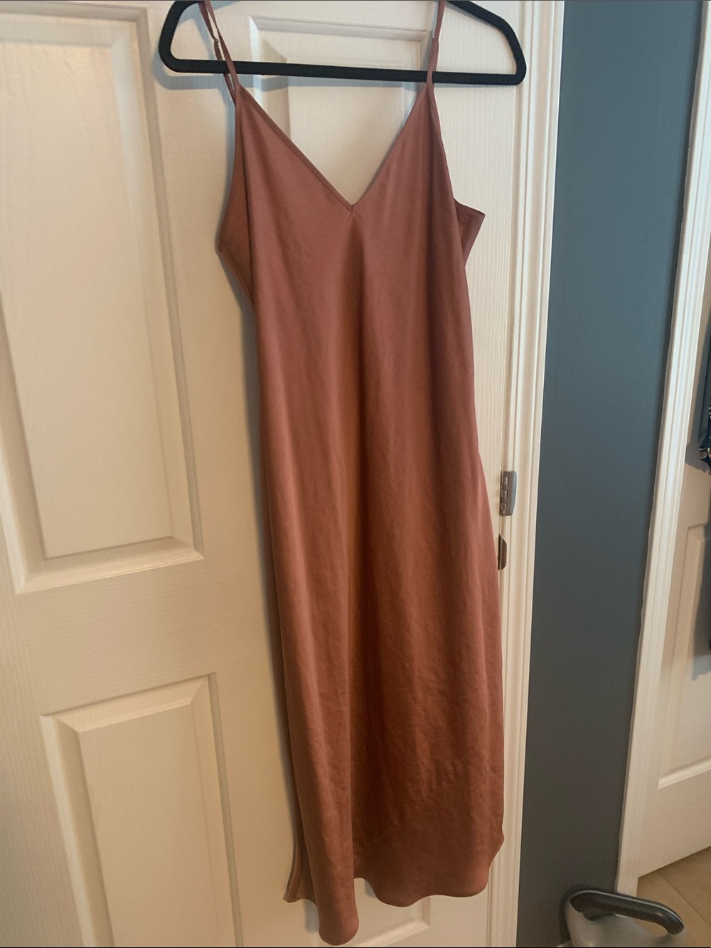 Wilfred Terra Cotta Slip Maxi Dress